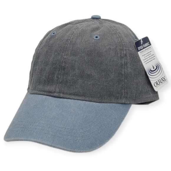 New Unisex Gray and Blue Snapback Cap Hat - Picture 1 of 4